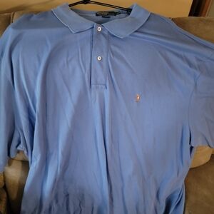 Ralph Lauren Blue Polo Shirt Classic Style